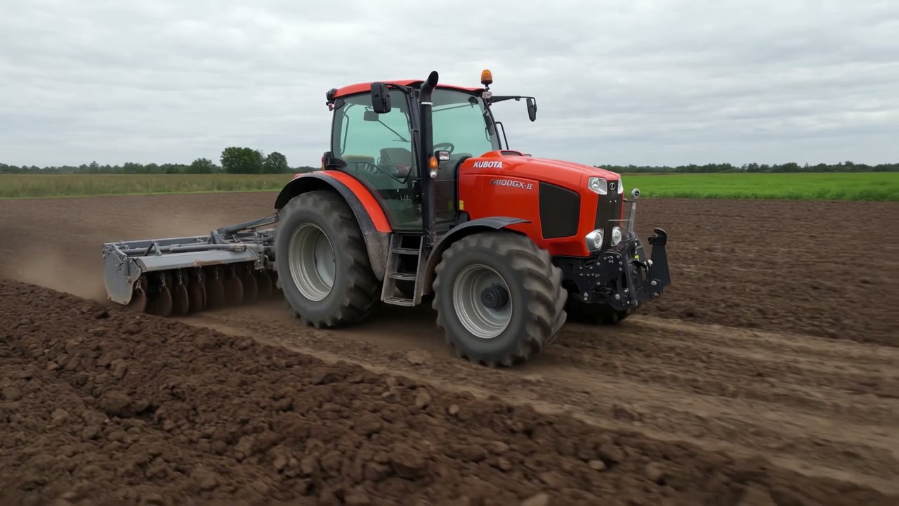 Kubota M100GX-II aan het werk
